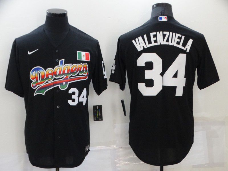 Men Los Angeles Dodgers #34 Valenzuela Black Game Nike 2022 MLB Jerseys->denver broncos->NFL Jersey